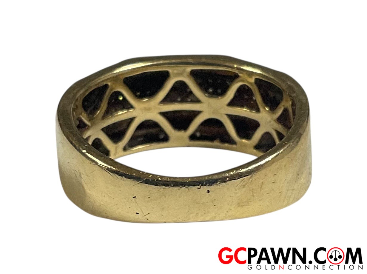 Unisex Wedding band 10kt Yellow Gold-img-2