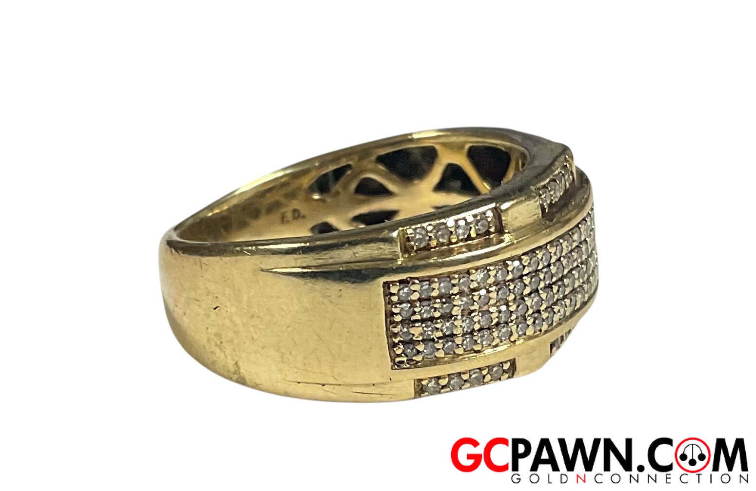 Unisex Wedding band 10kt Yellow Gold-img-3