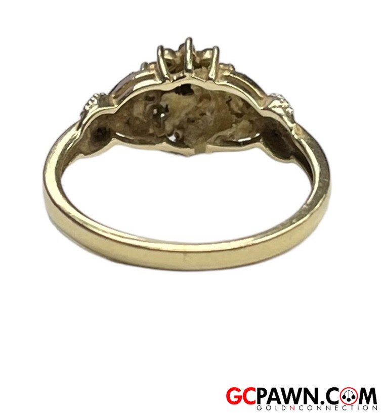 Unisex Cluster ring 14kt Yellow Gold-img-2
