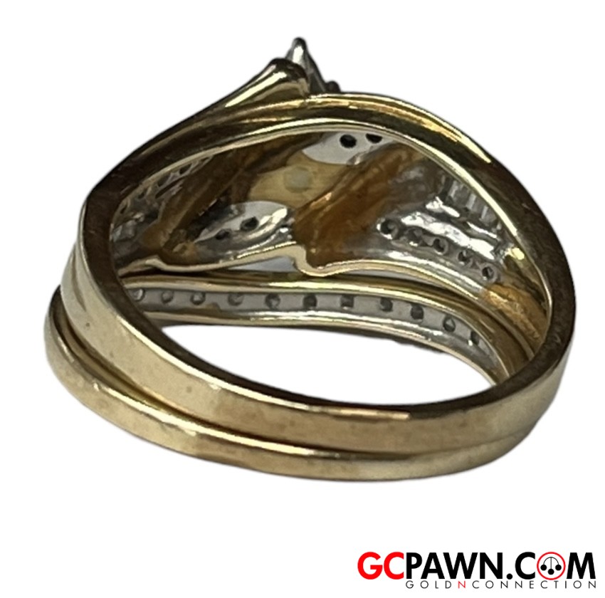 Diamond Women's Wedding set 10kt Yellow Gold-img-3