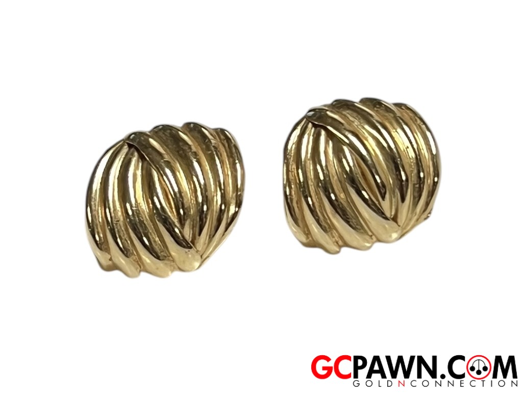 Unisex Earrings 14kt Yellow Gold-img-0