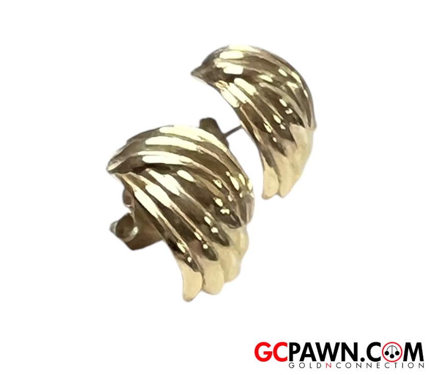 Unisex Earrings 14kt Yellow Gold-img-1