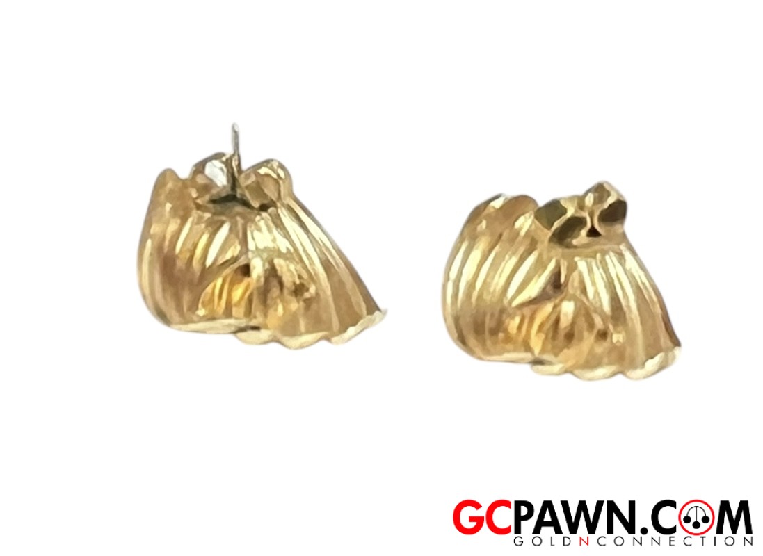 Unisex Earrings 14kt Yellow Gold-img-2