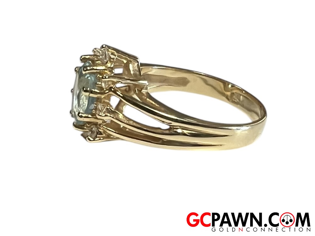 1 Women's Cluster ring 14kt Yellow Gold-img-1