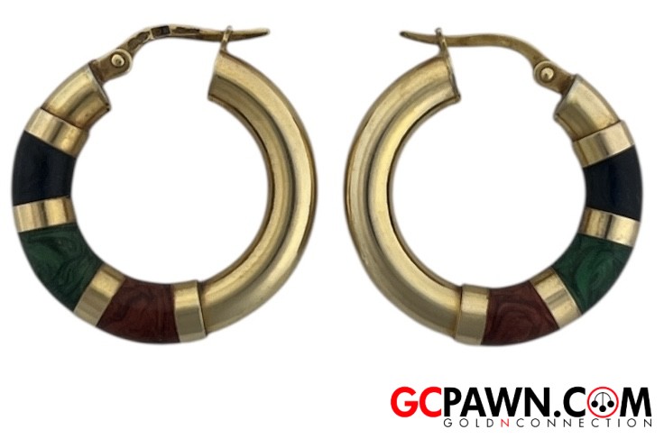 Women's Earrings 10kt Yellow Gold-img-0