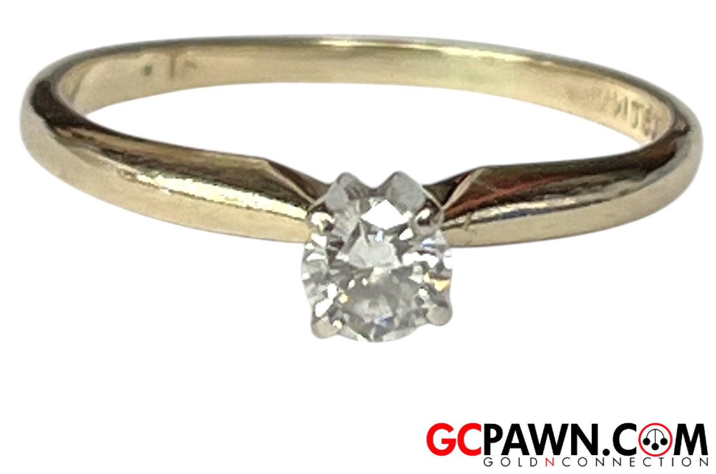 Magic Glo Women's Solitaire ring 14kt Yellow Gold-img-0