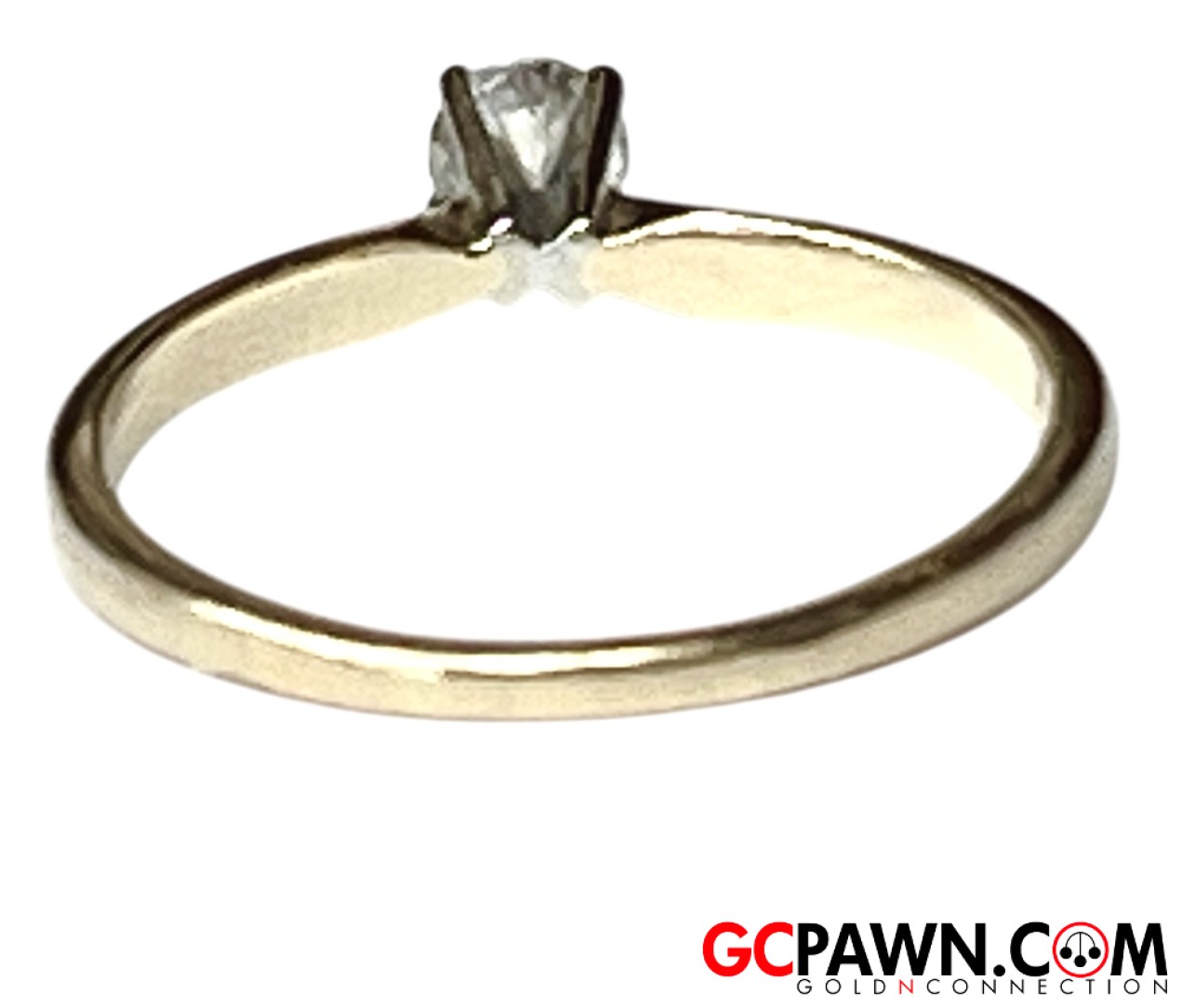 Magic Glo Women's Solitaire ring 14kt Yellow Gold-img-3