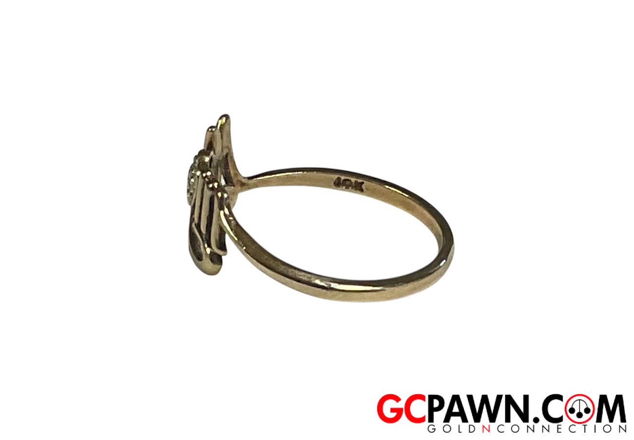 Women's Initial ring 10kt Yellow Gold-img-1