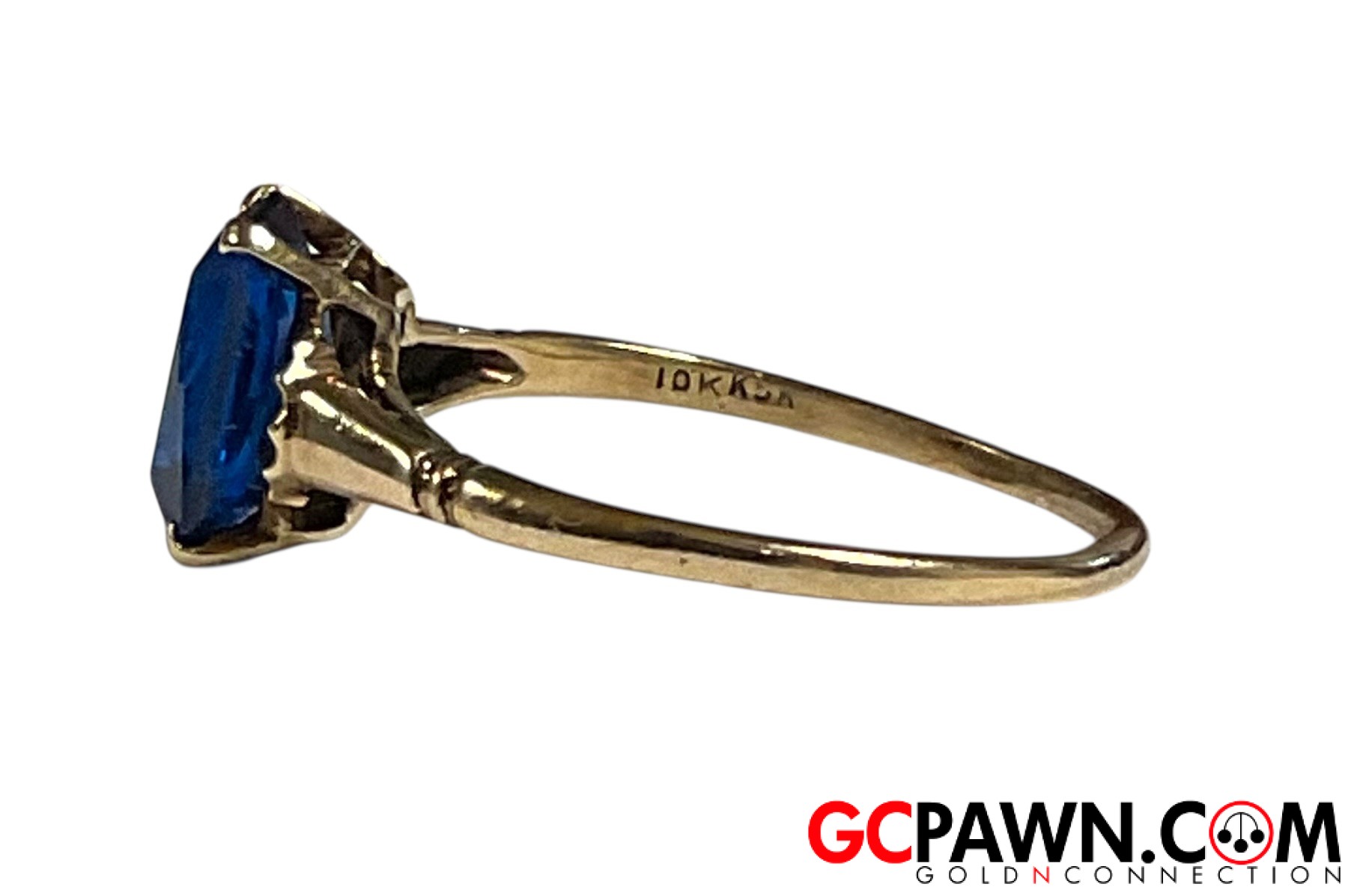 Unisex Solitaire ring 10kt Yellow Gold-img-1