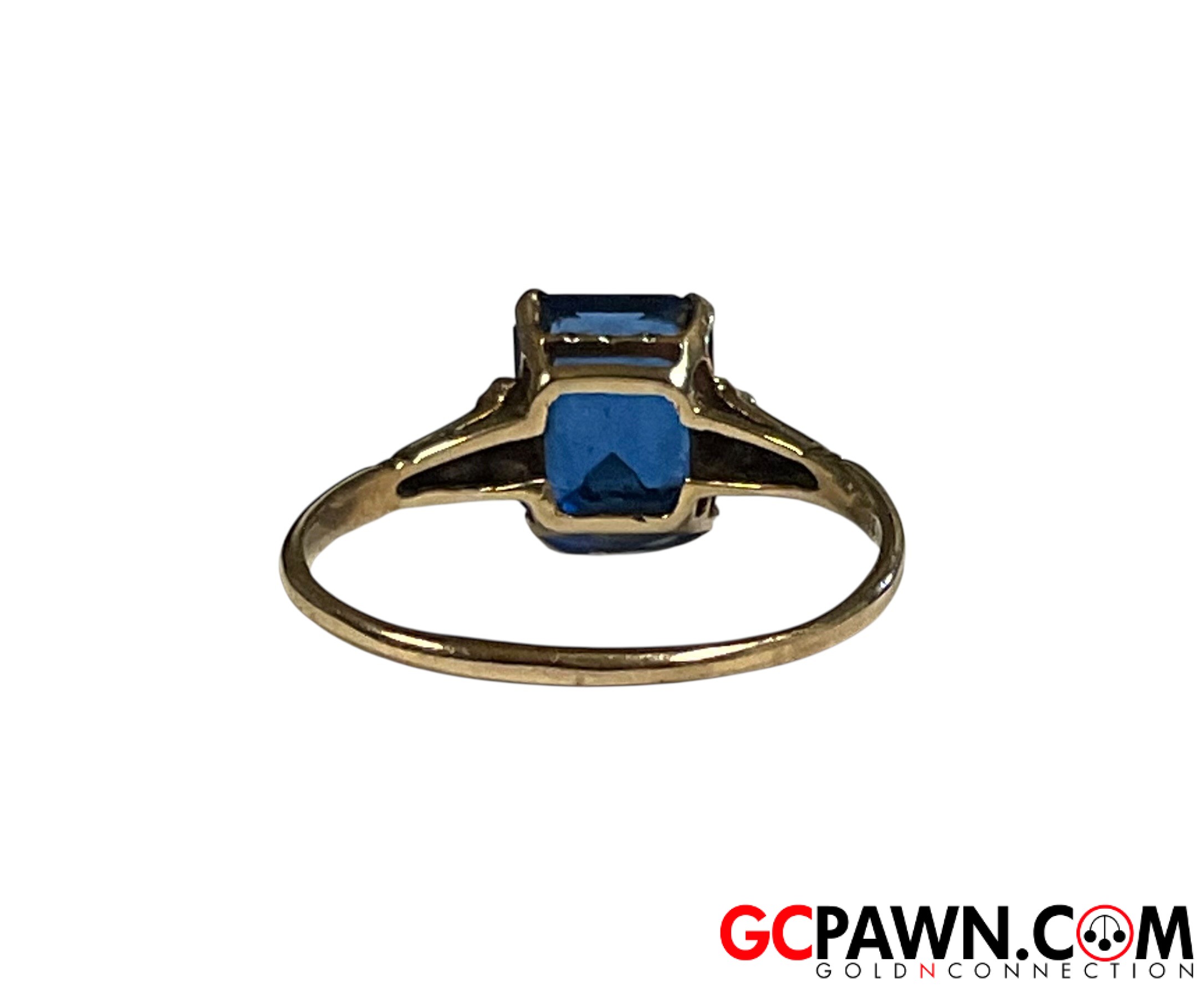 Unisex Solitaire ring 10kt Yellow Gold-img-2