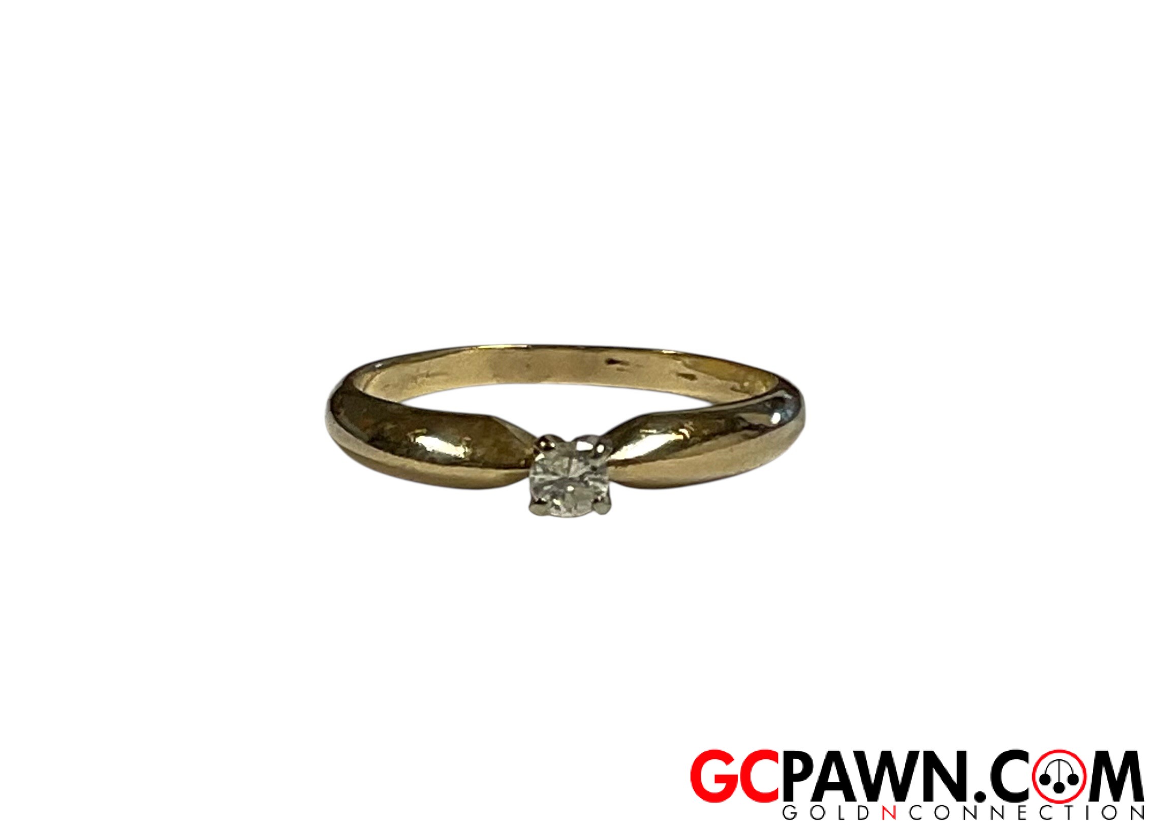 Women's Solitaire ring 14kt Yellow Gold-img-0