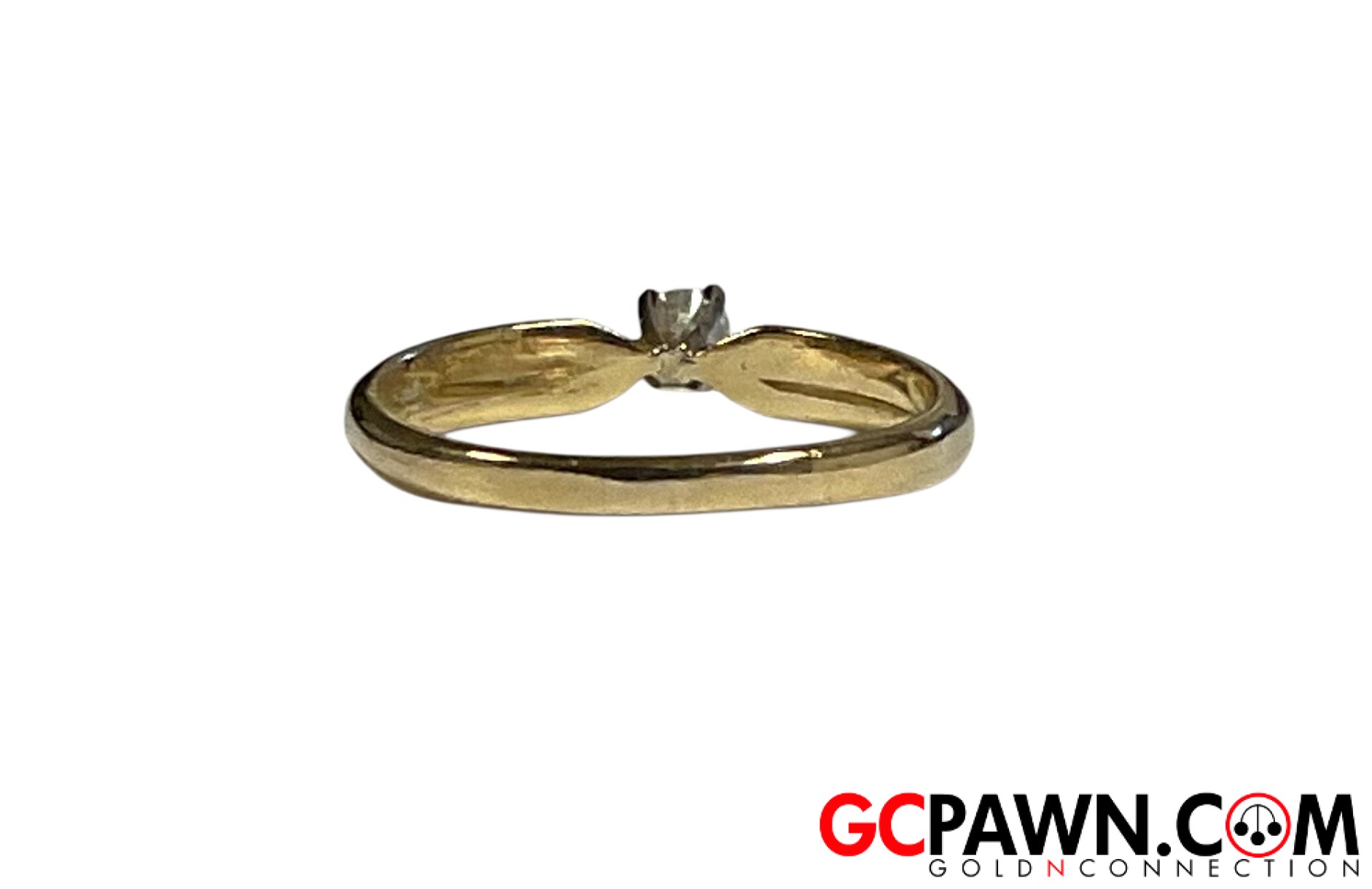 Women's Solitaire ring 14kt Yellow Gold-img-2