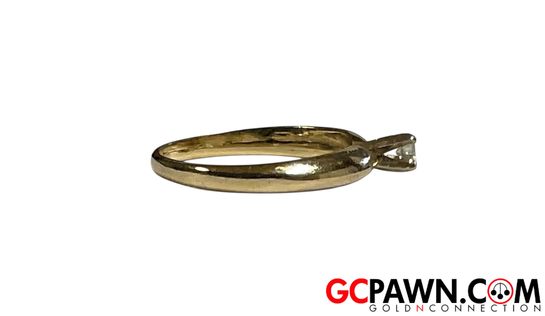 Women's Solitaire ring 14kt Yellow Gold-img-3
