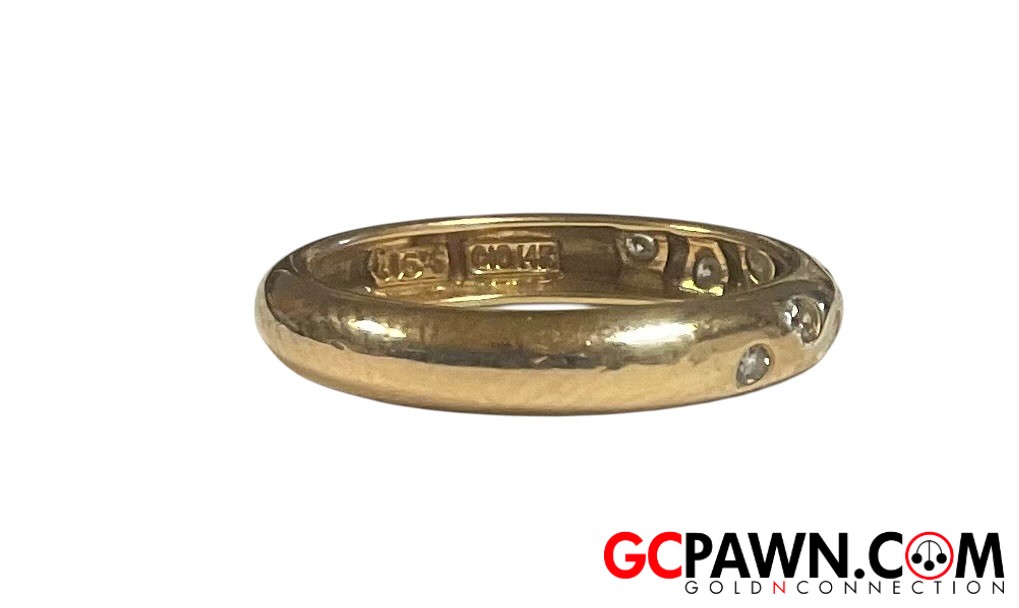 Unisex Wedding band 14kt Yellow Gold-img-1