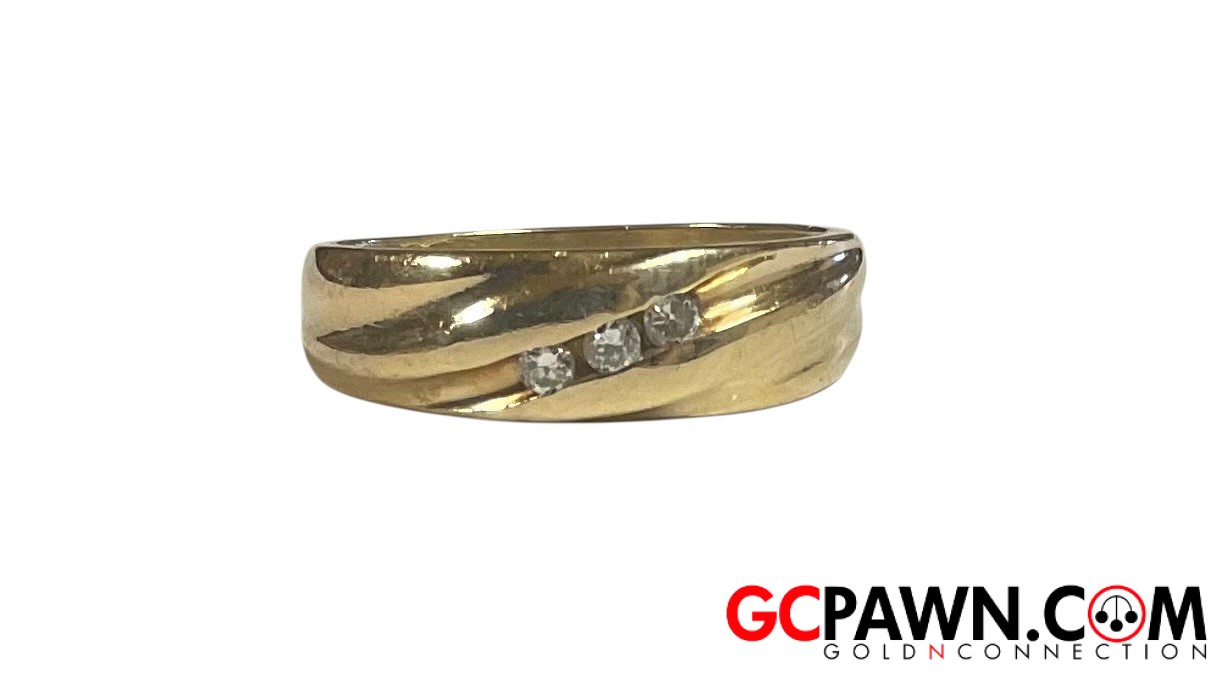 Unisex Wedding band 14kt Yellow Gold-img-0
