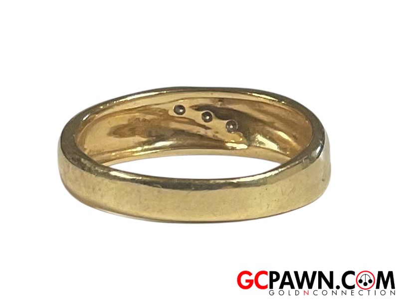 Unisex Wedding band 14kt Yellow Gold-img-2