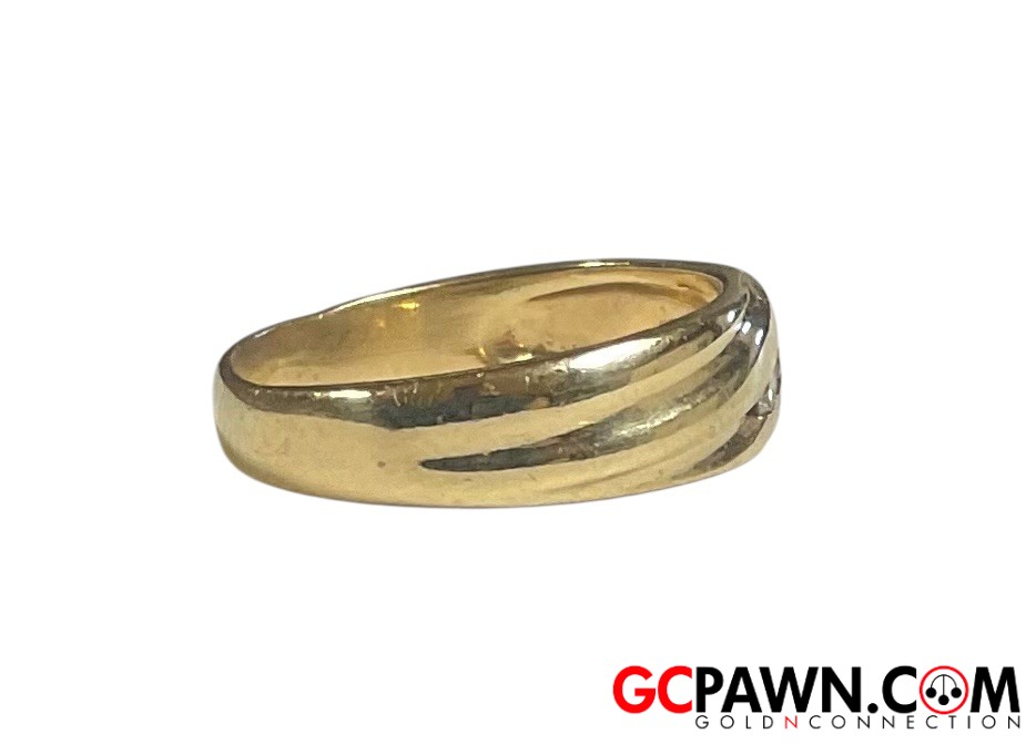 Unisex Wedding band 14kt Yellow Gold-img-3
