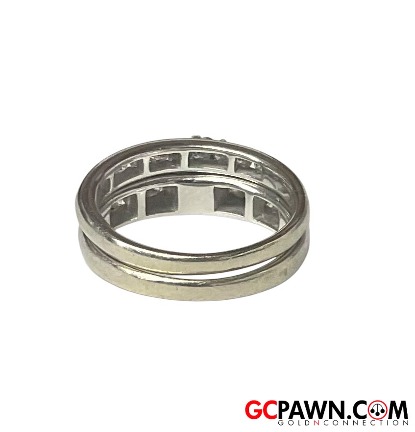 Unisex Wedding set 10kt White Gold-img-2