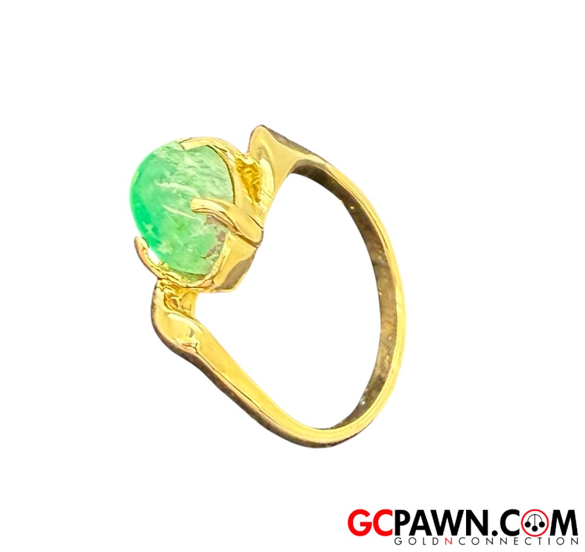 Green Women's Cluster ring 18kt Yellow Gold-img-0