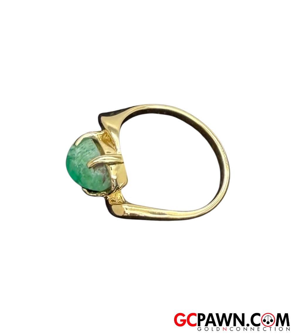 Green Women's Cluster ring 18kt Yellow Gold-img-1
