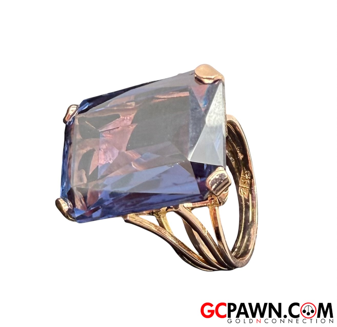 1 Women's Cluster ring 14kt Yellow Gold-img-0