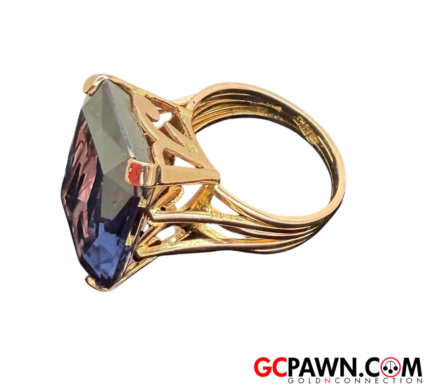1 Women's Cluster ring 14kt Yellow Gold-img-2