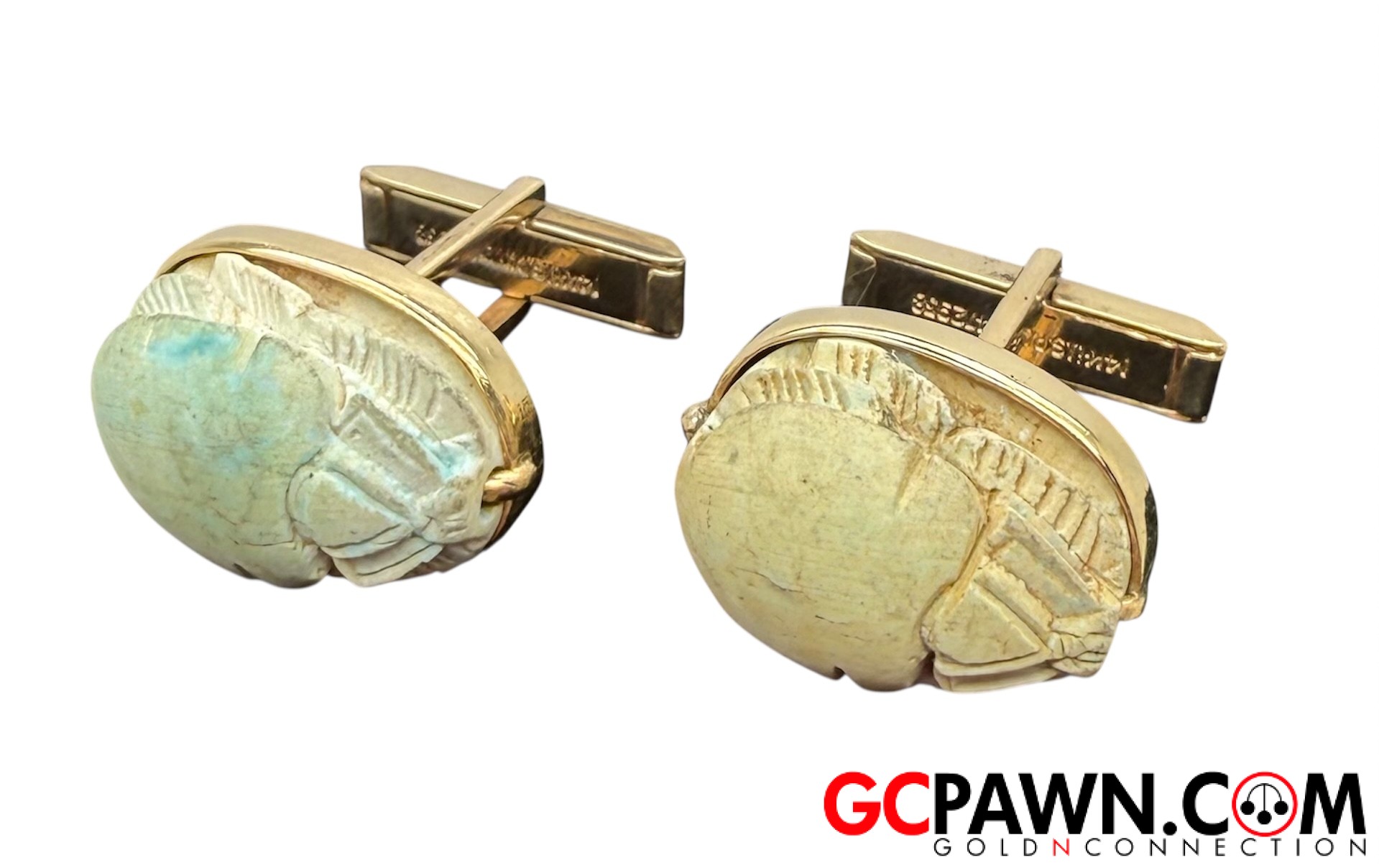 Men's Cufflinks 14kt Yellow Gold-img-0