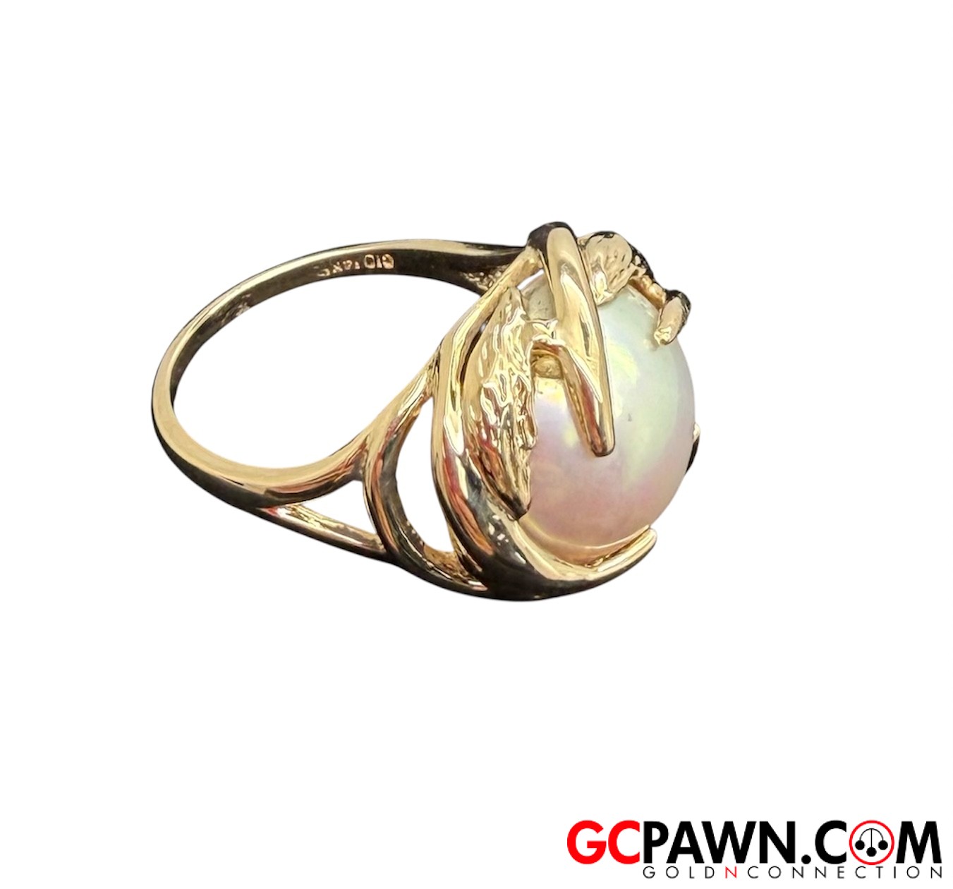 Pearl Women's Fashion Ring 14kt Yellow Gold-img-1