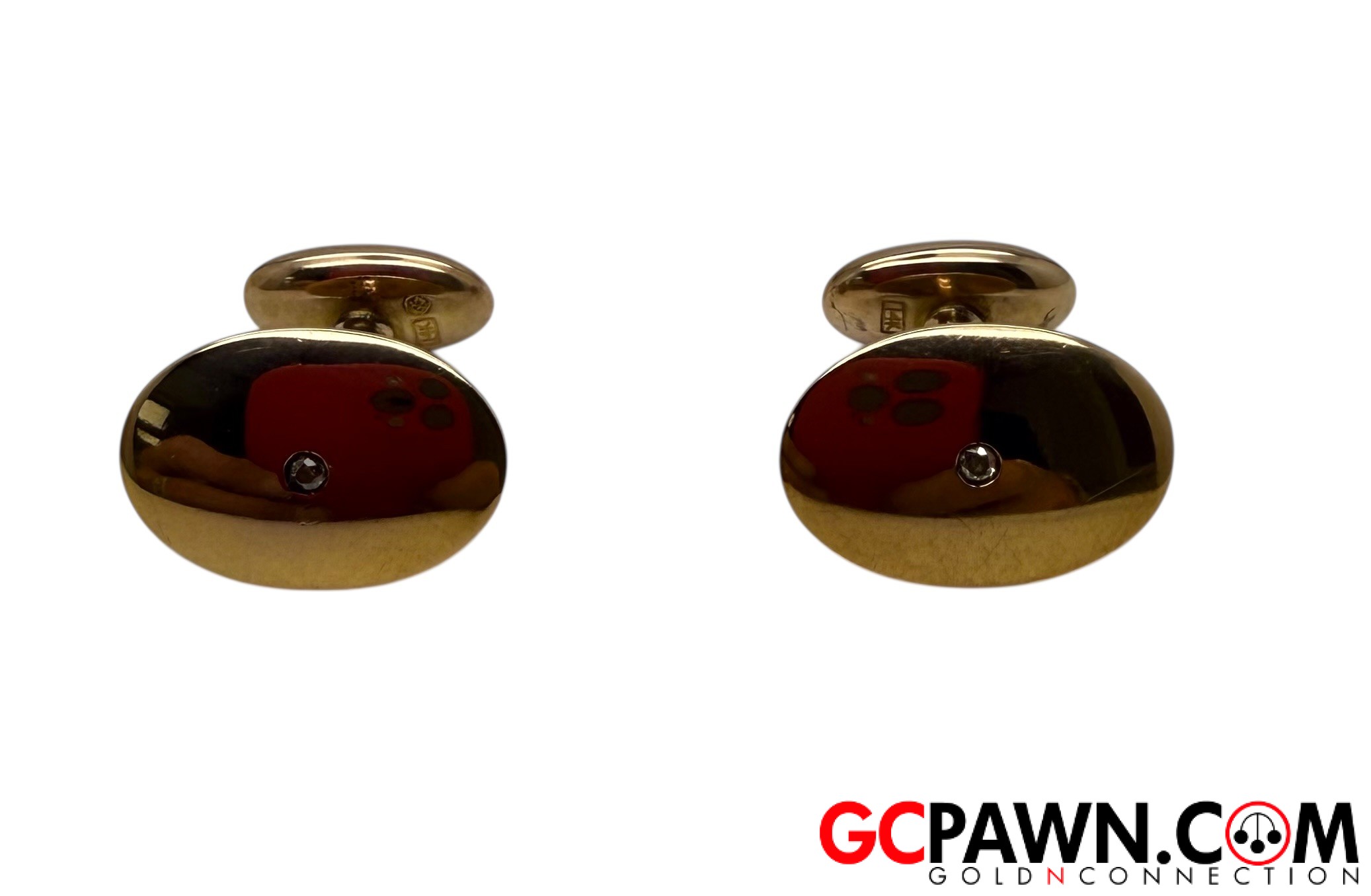 Men's Cufflinks 14kt Yellow Gold-img-0
