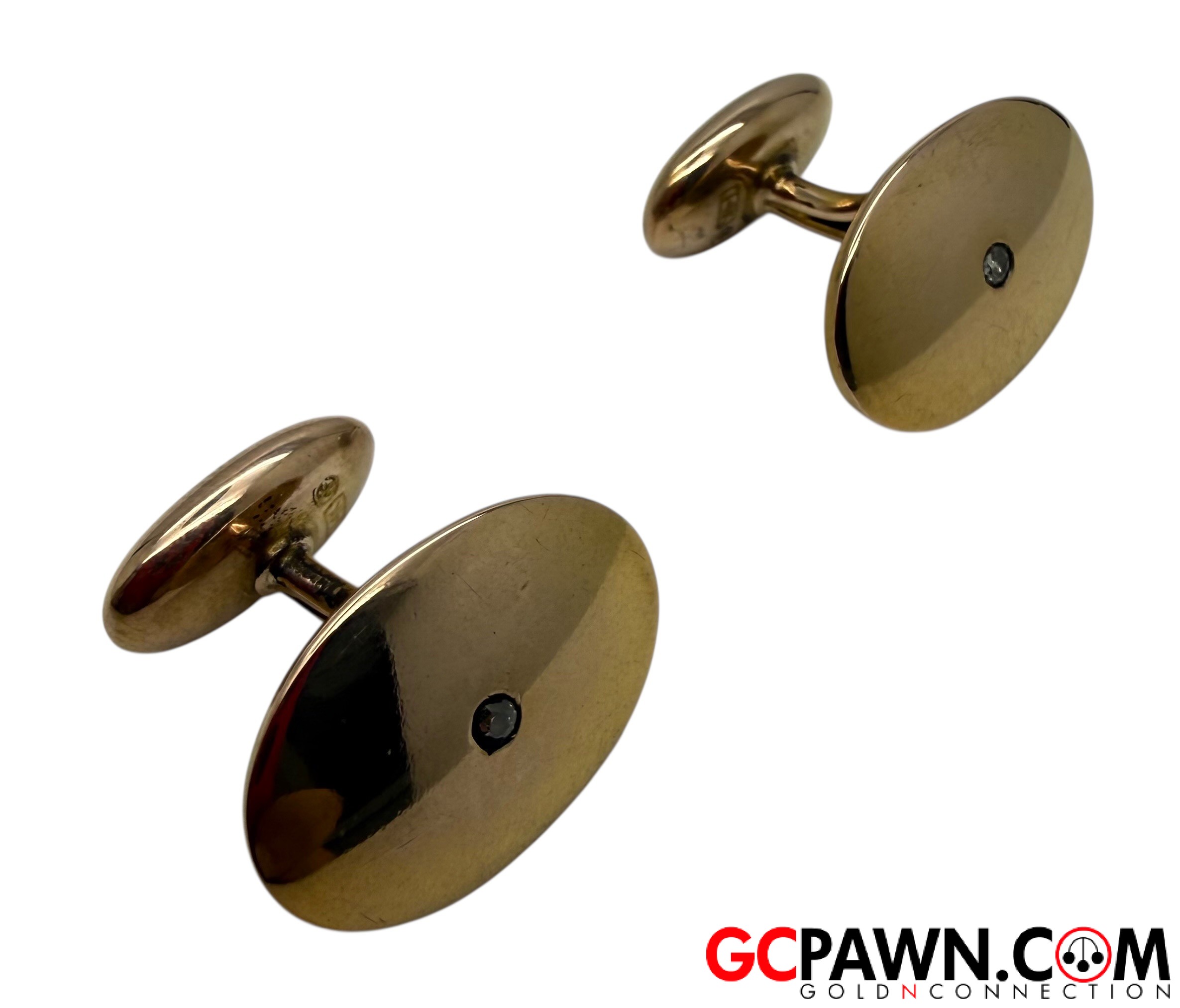 Men's Cufflinks 14kt Yellow Gold-img-1