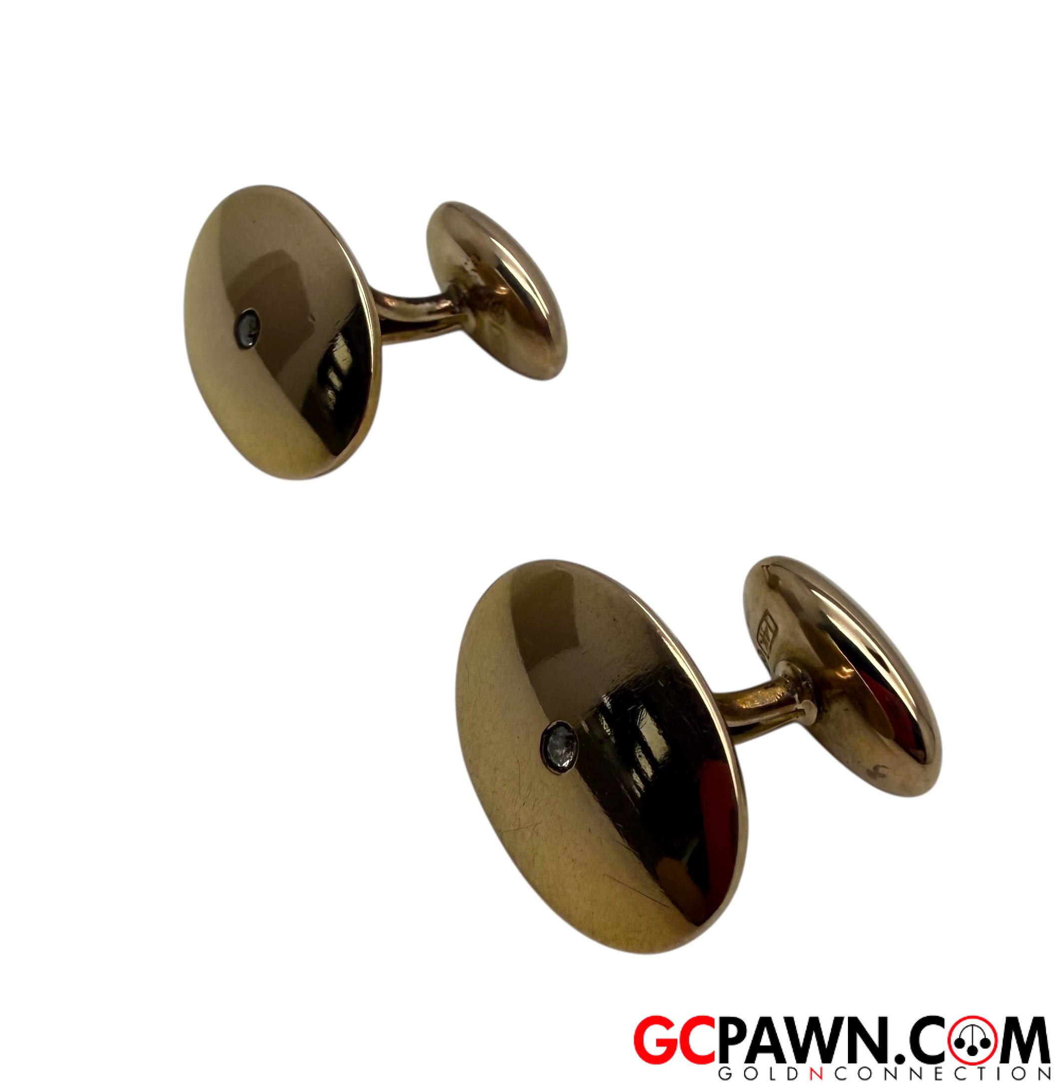 Men's Cufflinks 14kt Yellow Gold-img-2