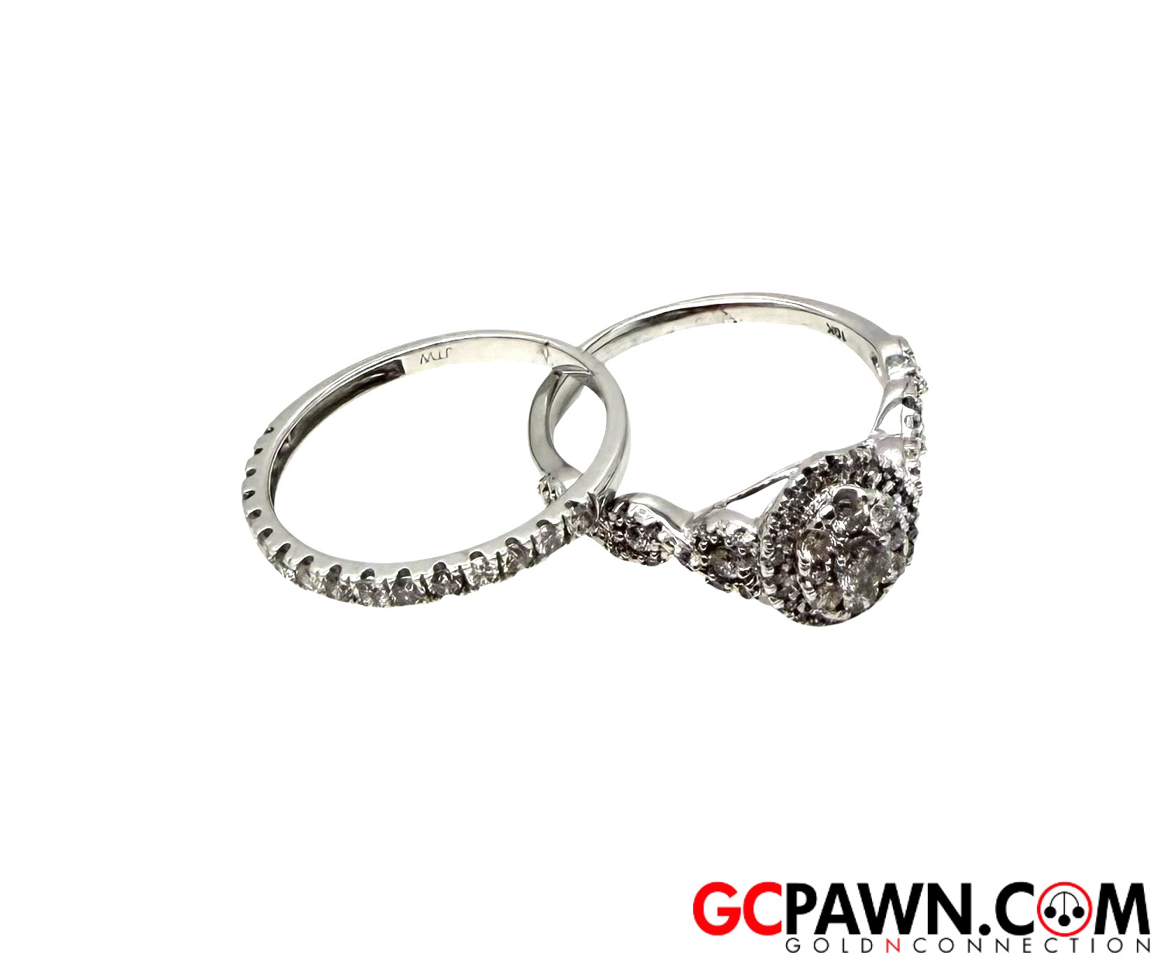 Women's Wedding set 10kt White Gold-img-4