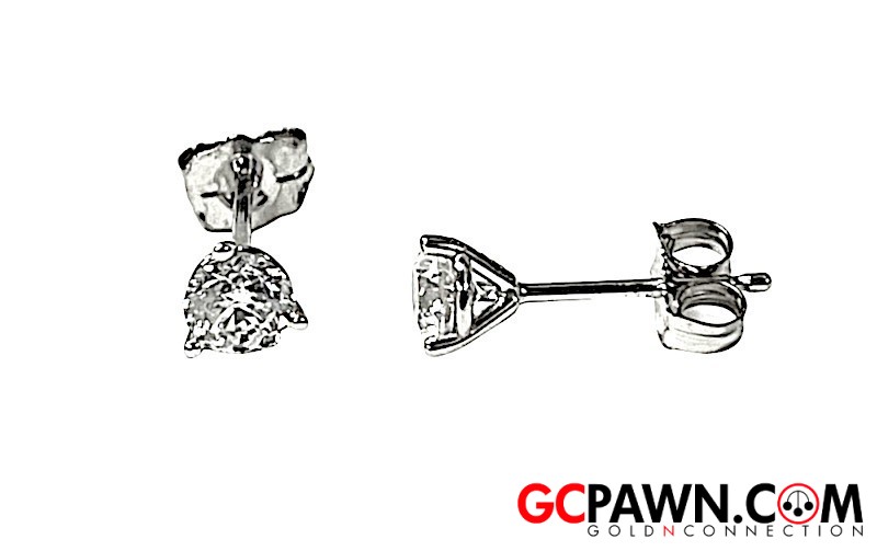 Pair Women's Earrings 14kt White Gold-img-0