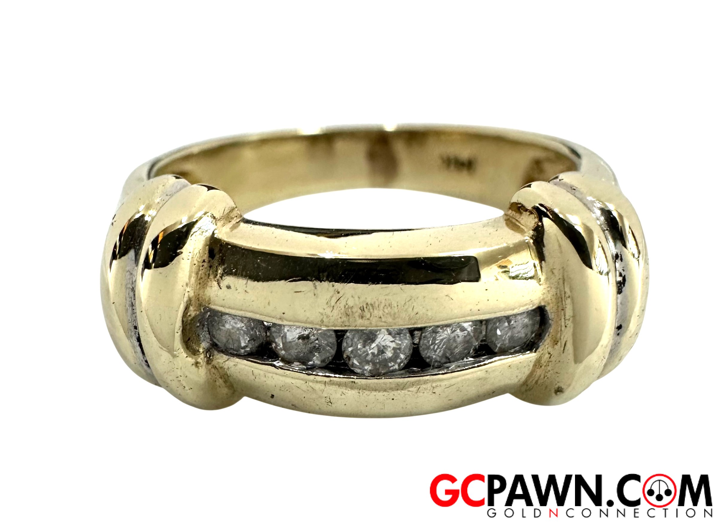 0.50 Men's Wedding band 14kt Yellow Gold-img-0
