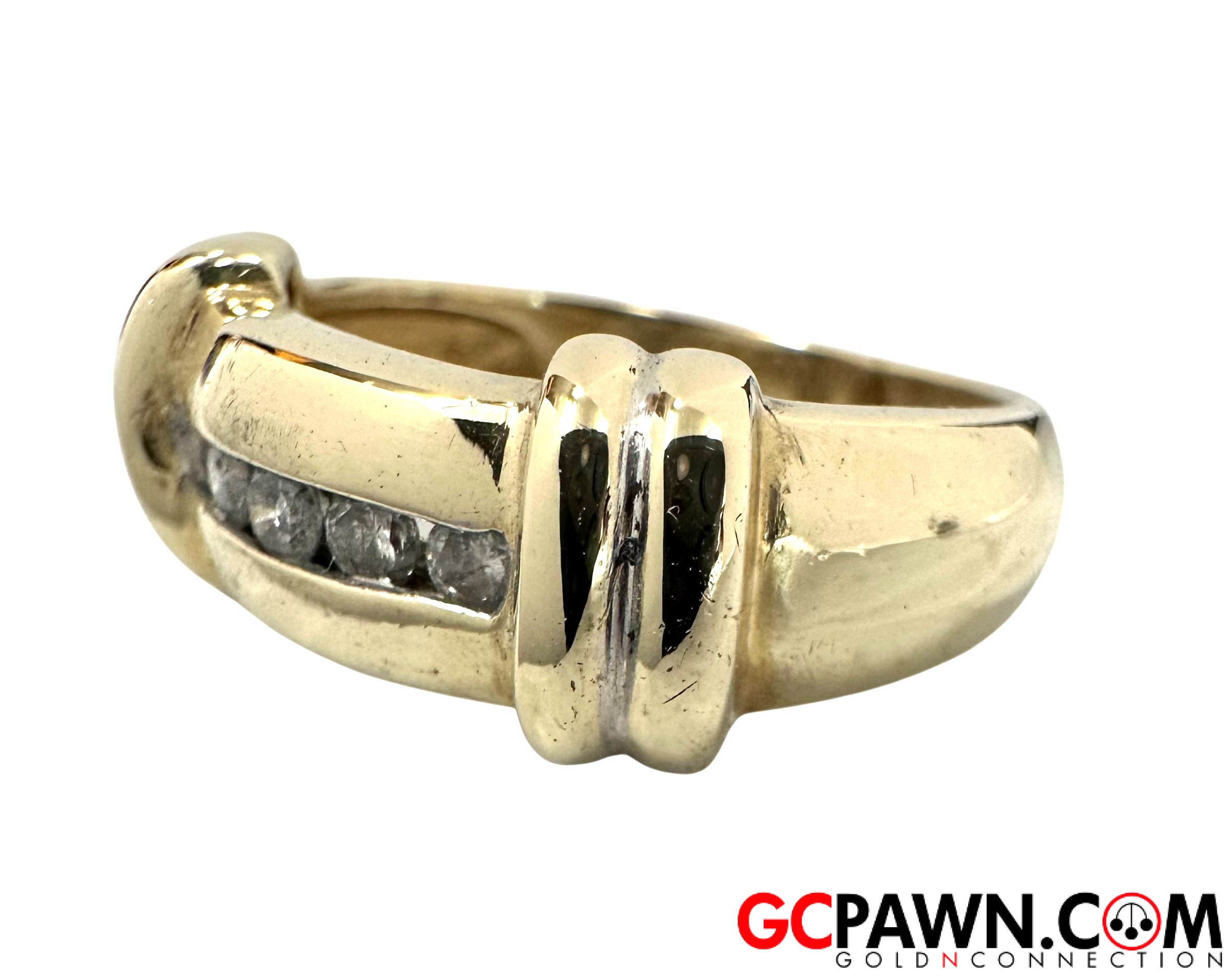 0.50 Men's Wedding band 14kt Yellow Gold-img-1