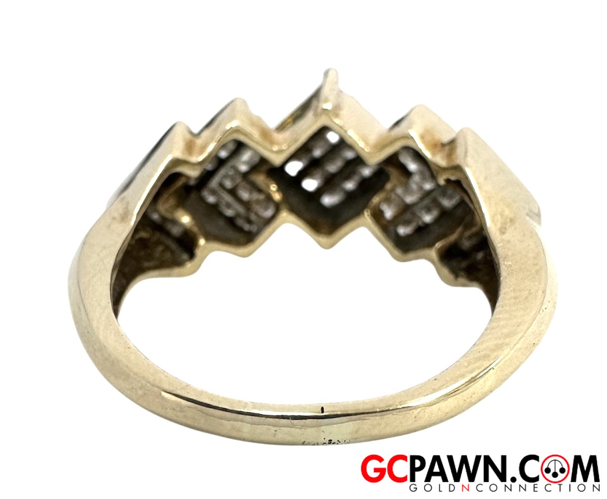 Women's Cluster ring 14kt Yellow Gold-img-2