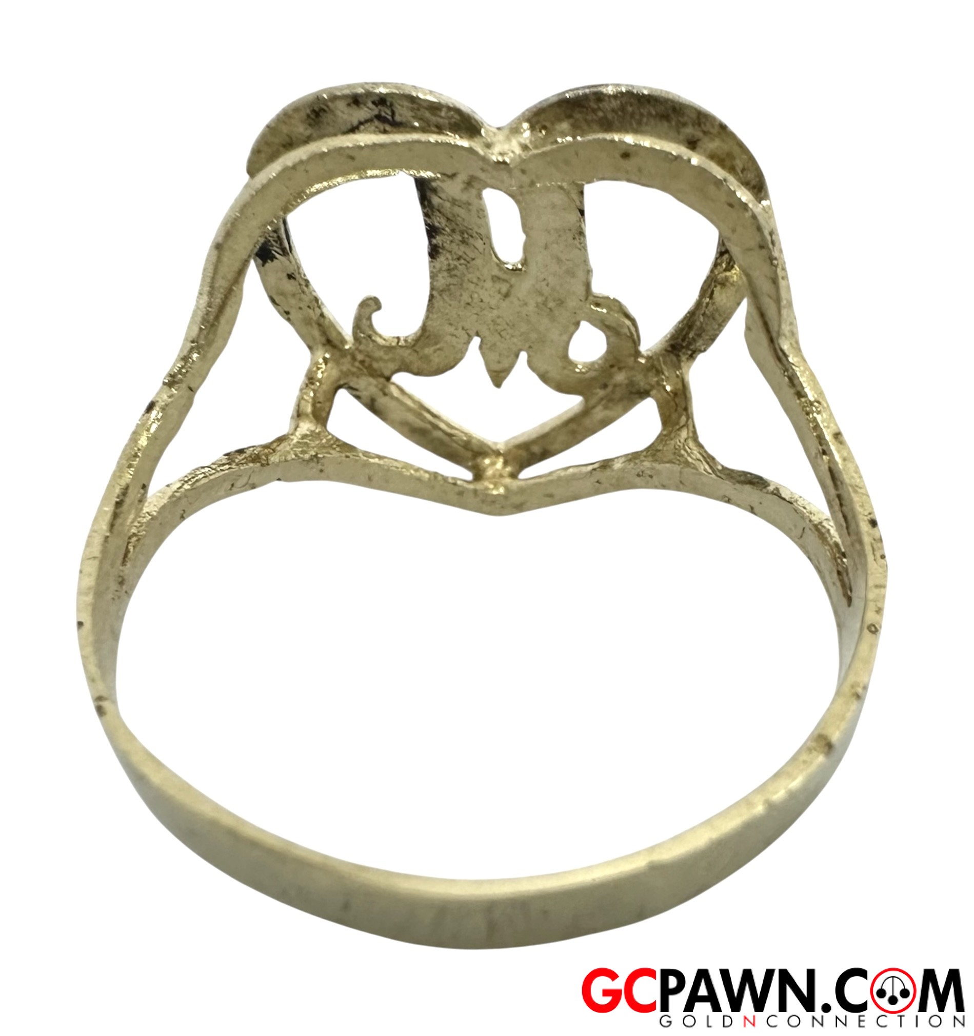 Women's Initial ring 10kt Yellow Gold-img-2