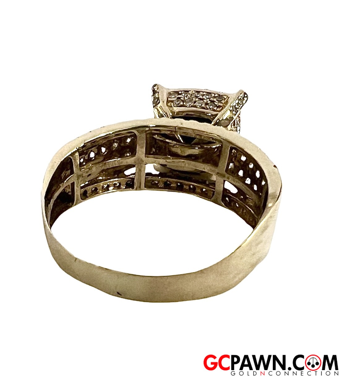 Unisex Cluster ring 14kt Yellow Gold-img-2
