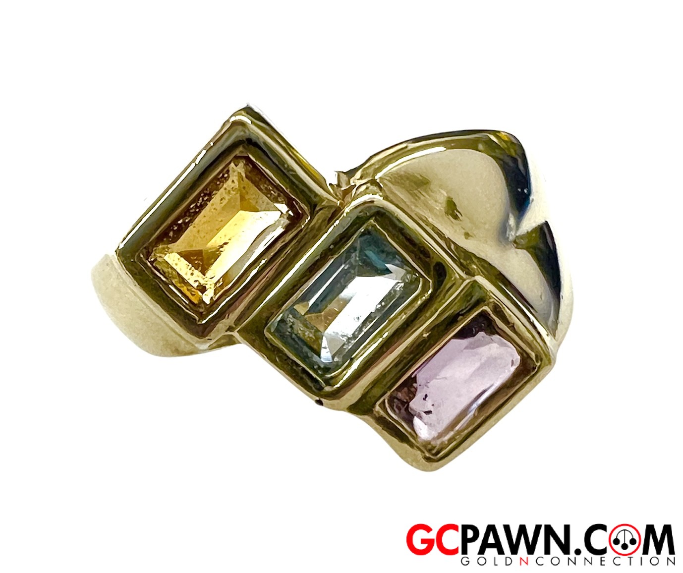 Women's Cluster ring 14kt Yellow Gold-img-0