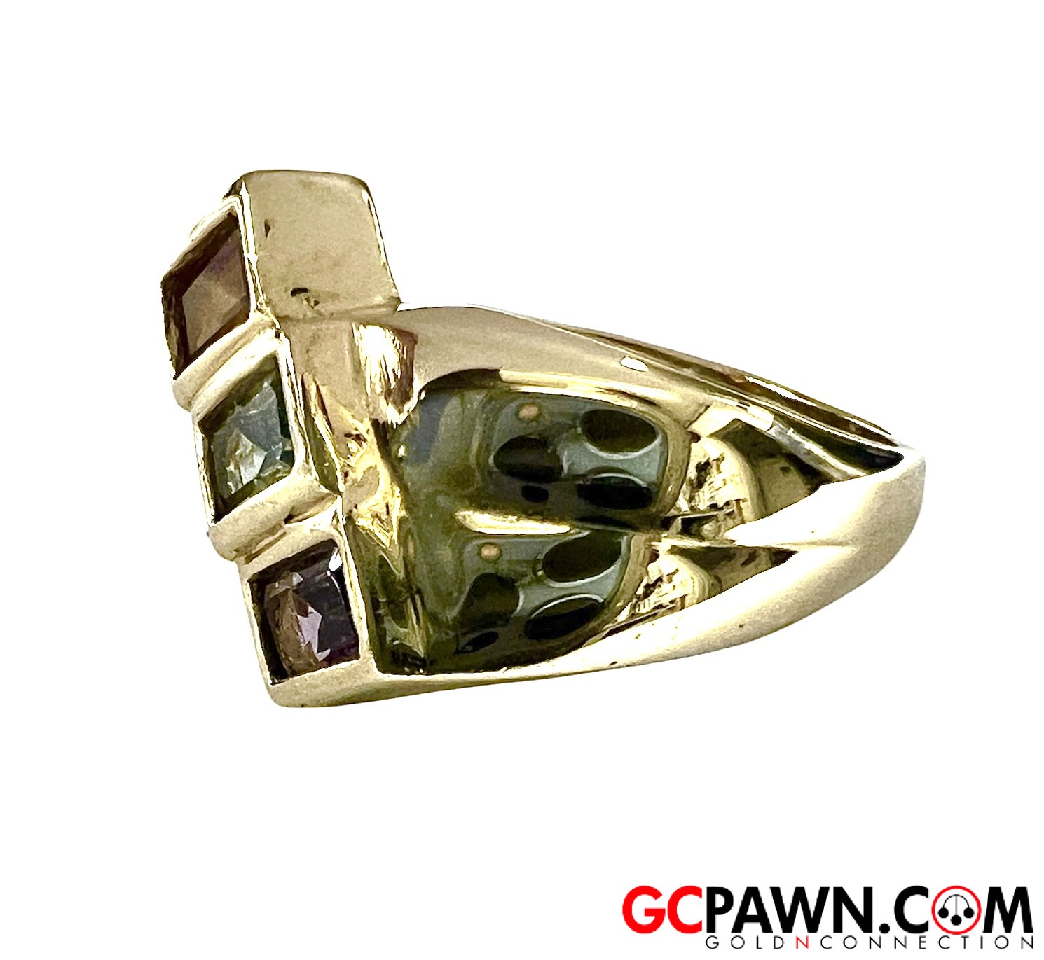 Women's Cluster ring 14kt Yellow Gold-img-1