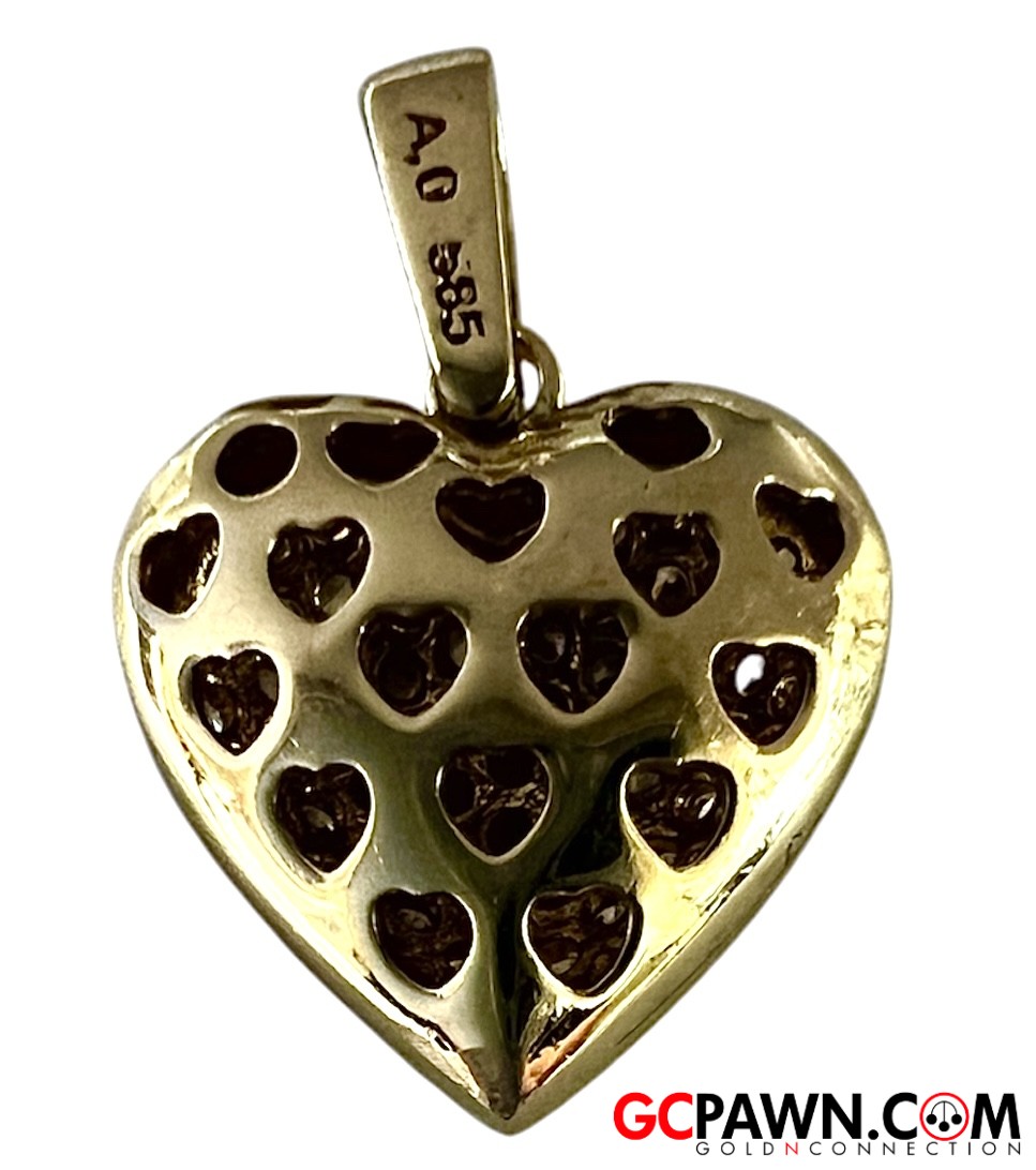 Cubic Zirconia Women's Charm 14kt Yellow Gold-img-1
