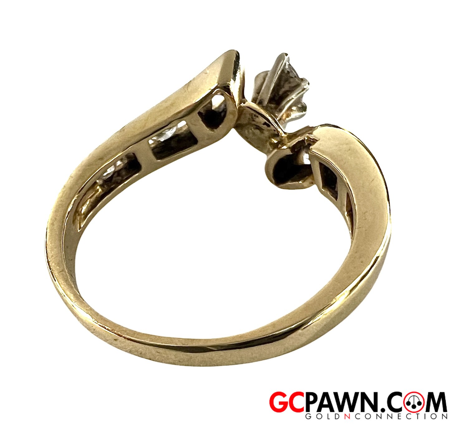 Women's Solitaire ring 14kt Yellow Gold-img-2