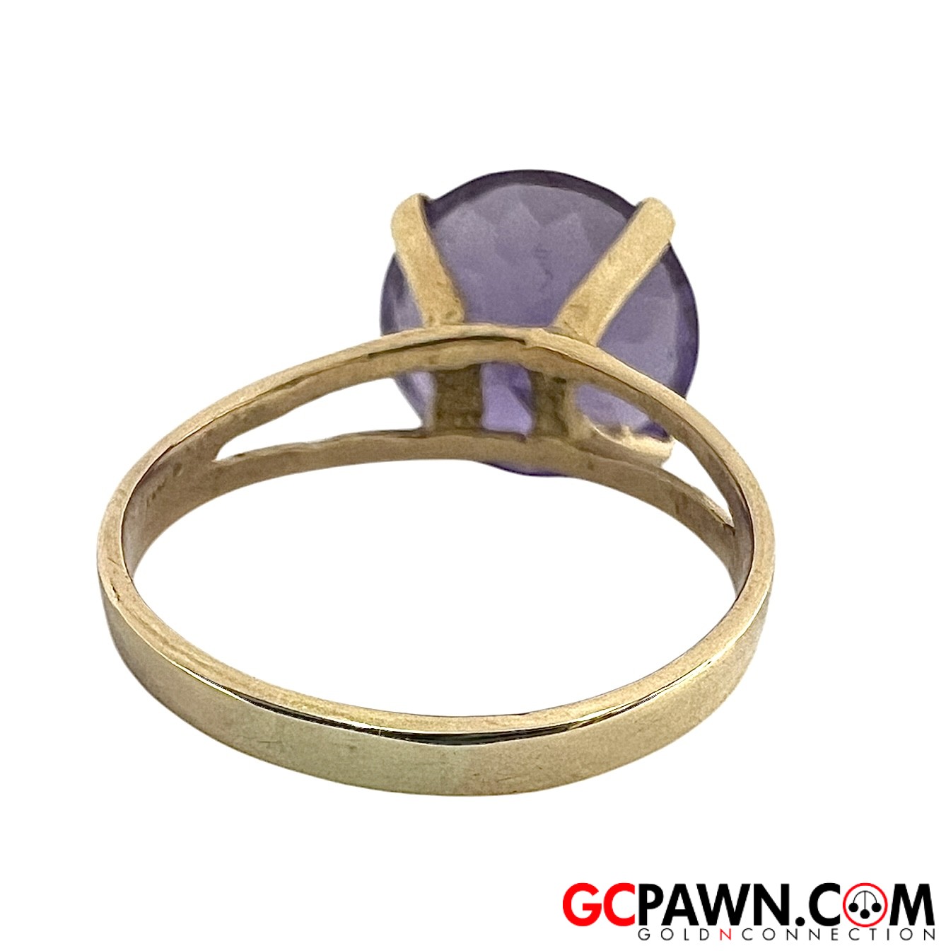 Women's Solitaire ring 14kt Yellow Gold-img-2