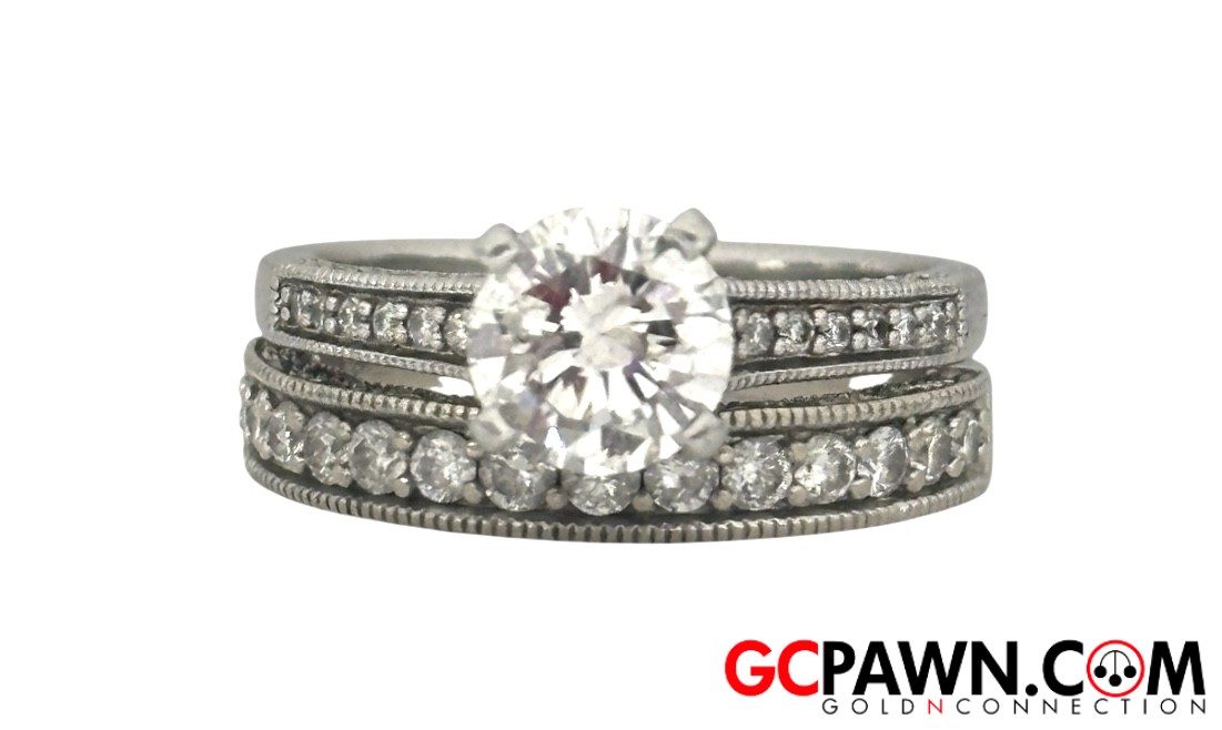 7.5 Women's Wedding set 14kt White Gold-img-0
