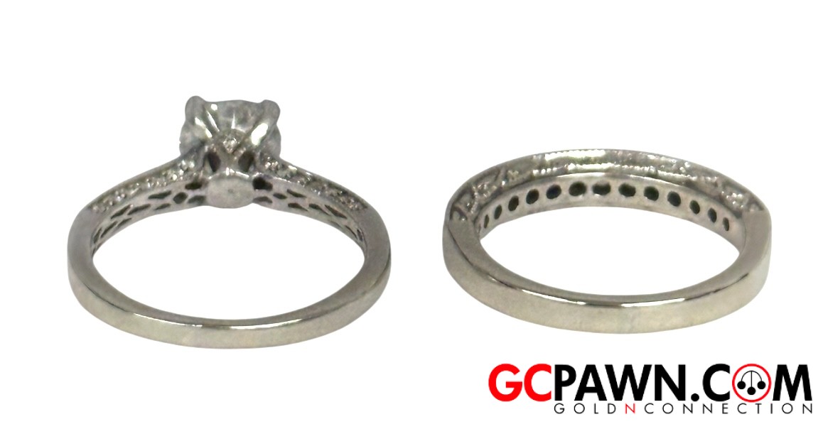 7.5 Women's Wedding set 14kt White Gold-img-2