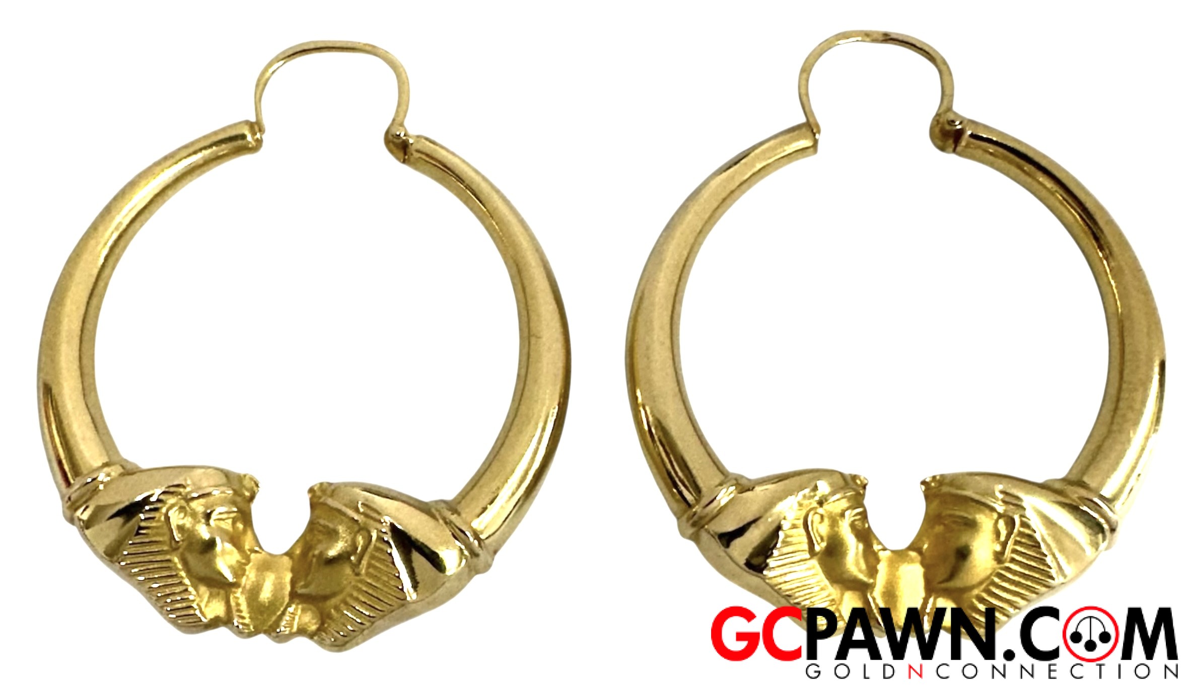 King Tut Women's Earrings 18kt Yellow Gold-img-0