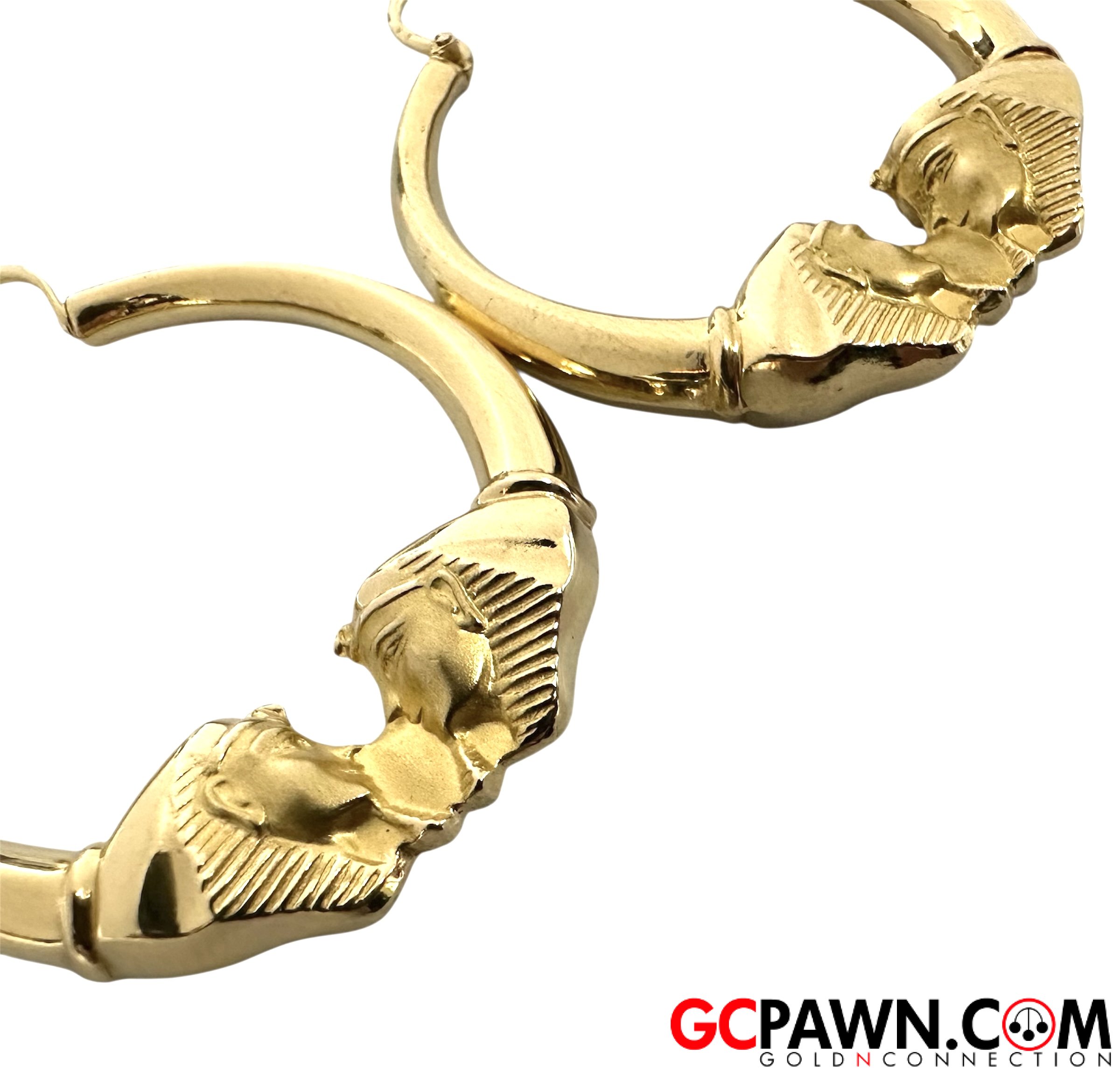 King Tut Women's Earrings 18kt Yellow Gold-img-1