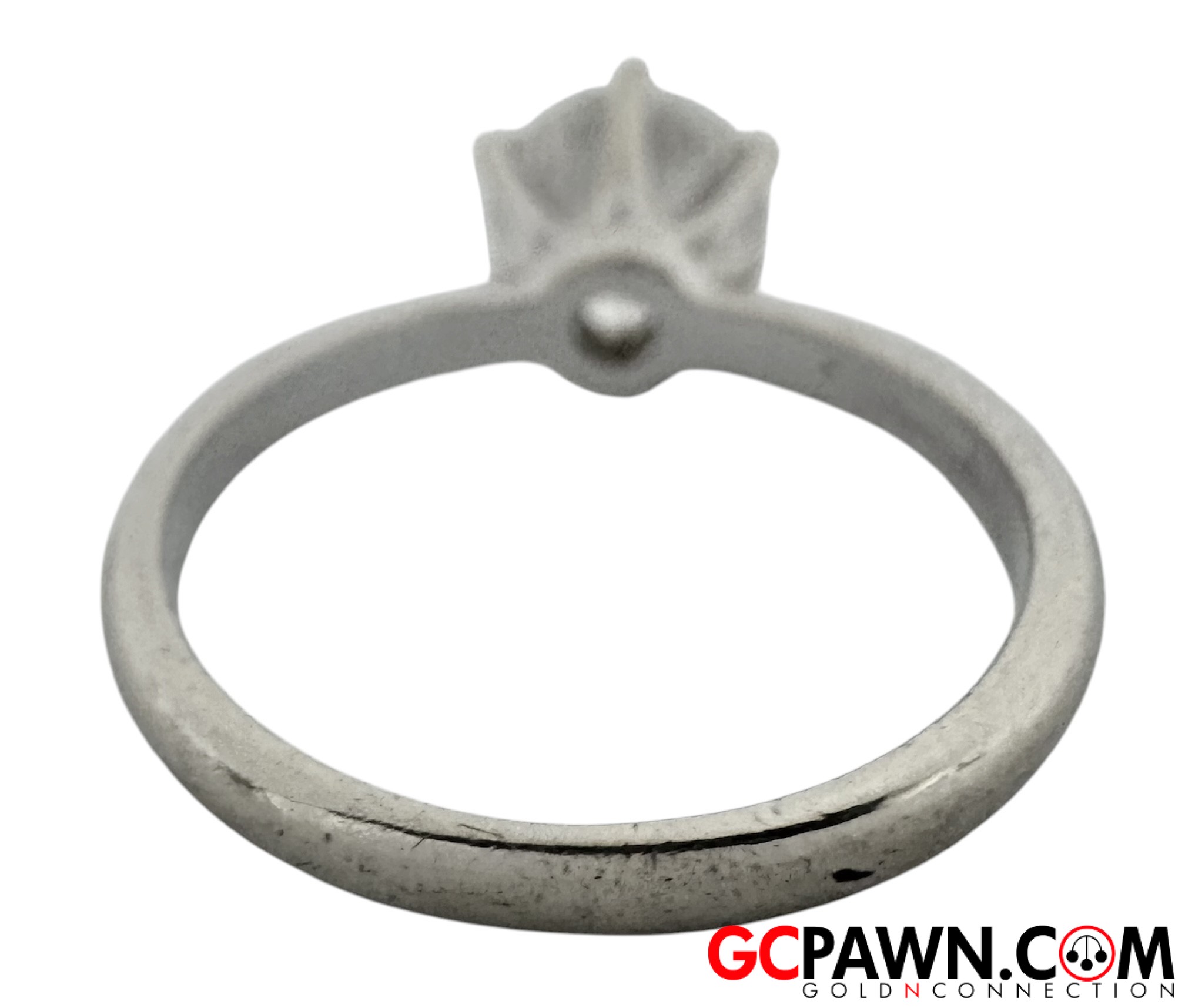Women's Solitaire ring 14kt White Gold-img-2