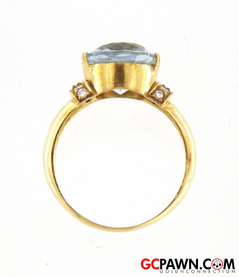 10 Women's Solitaire ring 18kt Yellow Gold-img-3