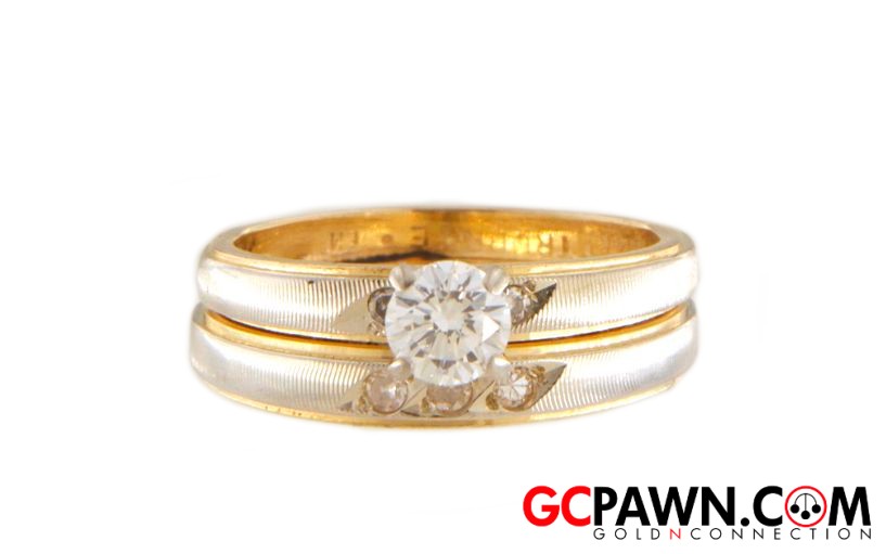 5 Women's Wedding set 14kt Yellow and White Gold-img-0